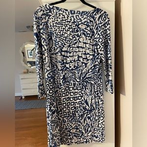 Lilly Pulitzer Sophie Dress Indigo Home Slice Blue Pineapple Print Size Medium